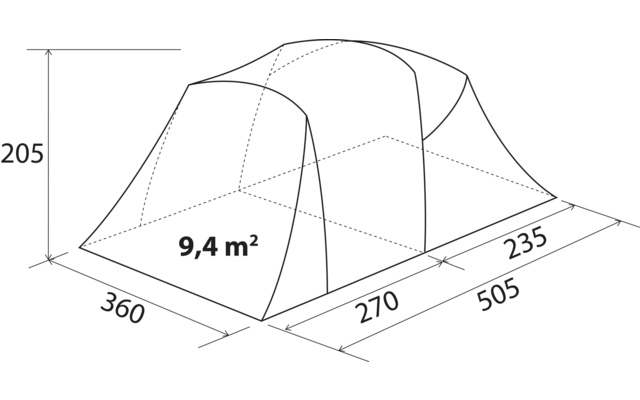 Produktbild Brunner Kalinda 5 Familienzelt f&uuml;r 5 Personen 1