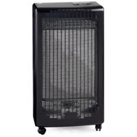 Bartolini Blaue Flamme Gasheizer mit offener Flamme 4200 W in schwarz