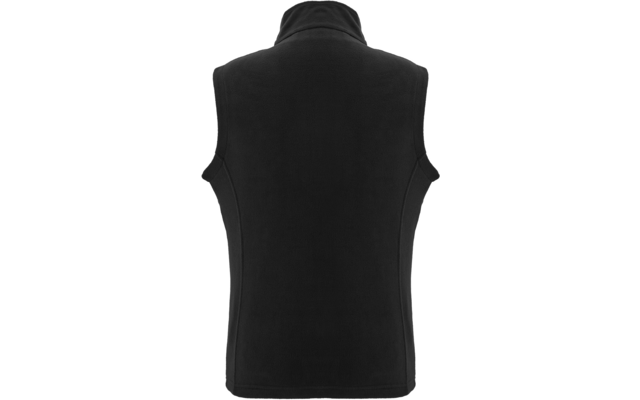Zwarte mouwloze bodywarmer, achterkant, witte achtergrond
