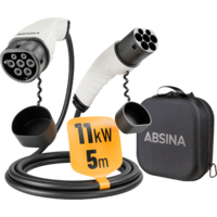 Absina Ladekabel Typ 2 Mode 3 f&uuml;r Elektroautos 11 kW / 16 A / 5 Meter