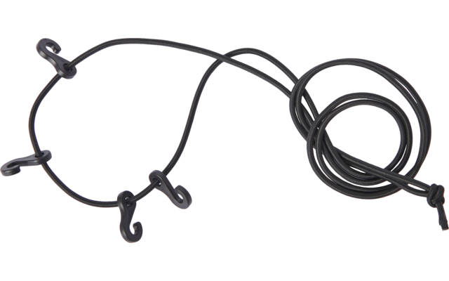 Schwarzes kabel mit zwei kleinen runden Sensoren an den Enden