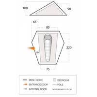 Vango Heddon 100 lichtgewicht 1-persoons tent