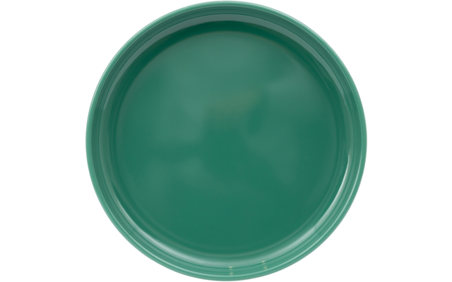 Groen rond bord, bovenaanzicht