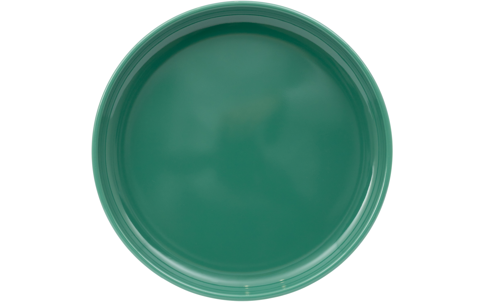Groen rond bord, bovenaanzicht
