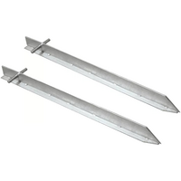 High Peak Stahl T Hering 2er Pack 30 cm silber