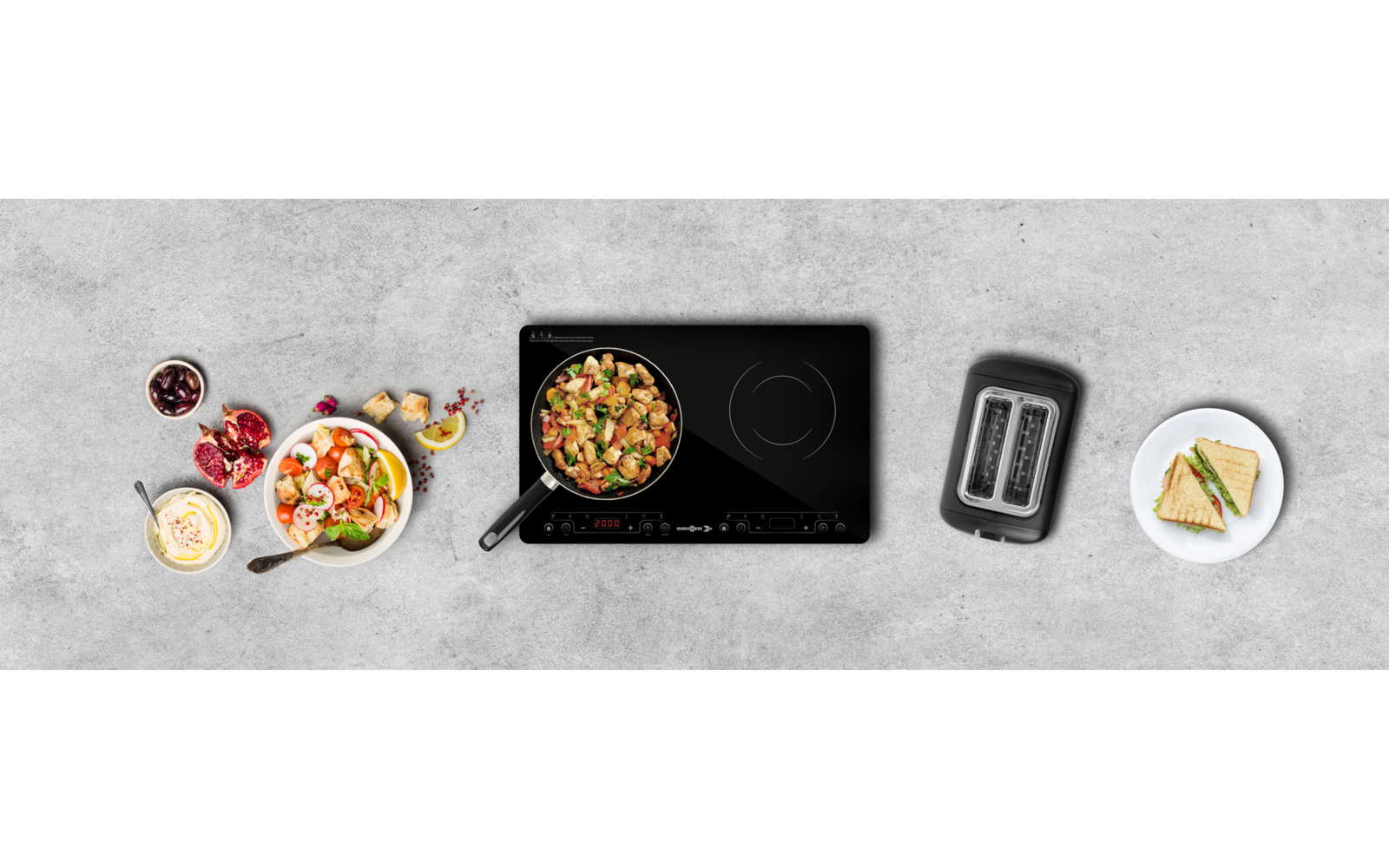 Produktbild Brunner Hot Point Induction Double Induktionskochfeld tragbar 3500 W 1