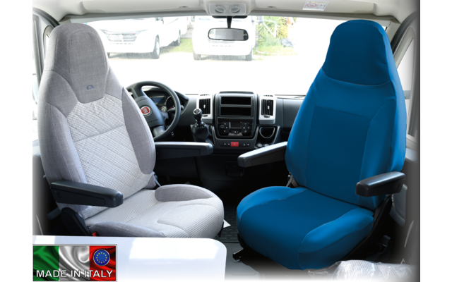 Ideatermica Mercury seat cover with integrated headrest 2 pieces blue