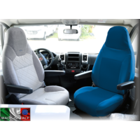 Ideatermica Mercury seat cover with integrated headrest 2 pieces blue