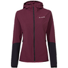 Veste d'extérieur rouge foncé avec capuche noire et manches noires