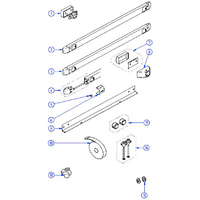 Kit de montaje para placa inferior interior de 2 piezas Thule para portabicicletas Thule Sport G2/Elite G2/Elite Van XT - Thule pieza de recambio n&uacute;mero 1500602360