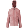 Rosa Jacke mit Kapuze und Reißverschluss, Frontansicht