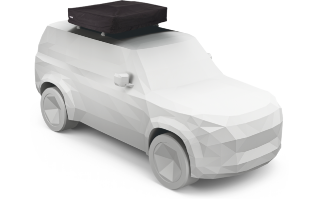 Intérieur d'une cabine en tissu bleu-turquoise avec entrée ouverte, fermetures éclair visibles, fenêtres latérales en filet et sol rembourré