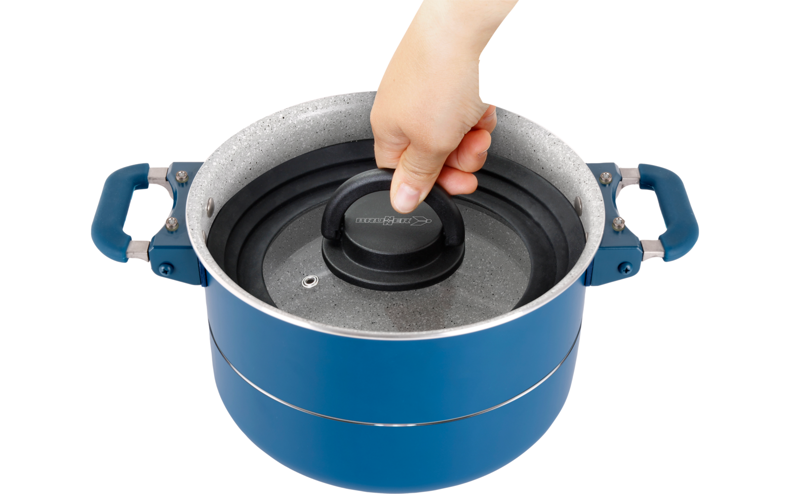 Produktbild Brunner Carezza Magnetogrip 7+1 Kochtopfset mit Vacublock 8-tlg. 1