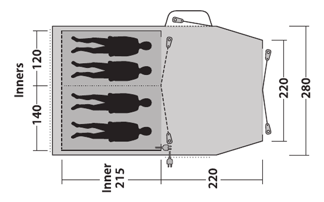 Produktbild Outwell Nevada 4 Tunnelzelt f&uuml;r 4 Personen 1