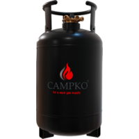 Bombola di gas in acciaio CAMPKO con valvola multipla arresto di riempimento all'80% 30 litri non riempiti