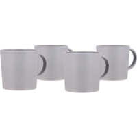 Bo-Camp Becher Renew aus recycelten RPET Grau 400 ml 4er-Set