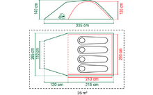 831615 - Coleman Active Tent Darwin 4 Plus 4 people dome tent