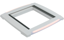 831895 - MPK VisionStar Innenrahmen Doppelplissee f&uuml;r Dachhauben 40 x 40 cm mit LED signalwei&szlig;