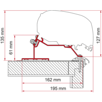 Fiamma Kit Caravan Roof awning bracket