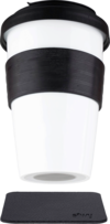 Silwy To-Go-Cup Porzellan inkl. Untersetzer 350ml