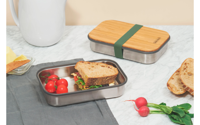 Black and Blum sandwich box stainless steel small 900 ml olive