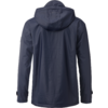 Dunkelblaue Regenjacke mit Kapuze, Rückansicht