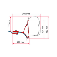 Fiamma Markisenadapter Kit VW T5/T6 Transporter Multivan Rechtslenker für Fiamma F45  