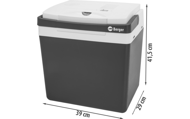 Tragbare Kühlbox in grau und weiß