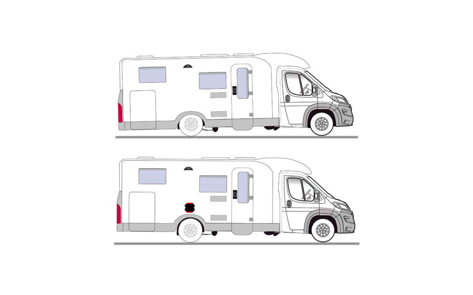 Imagen del producto Suspensi&oacute;n neum&aacute;tica adicional Linnepe AirLift Maxi de 8 pulgadas y 2 circuitos para Mercedes-Benz Sprinter de 3,5 t 1