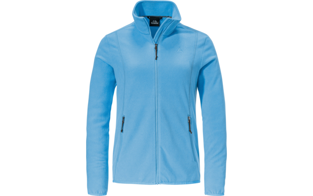 Hellblaue Jacke mit Reißverschluss und Stehkragen
