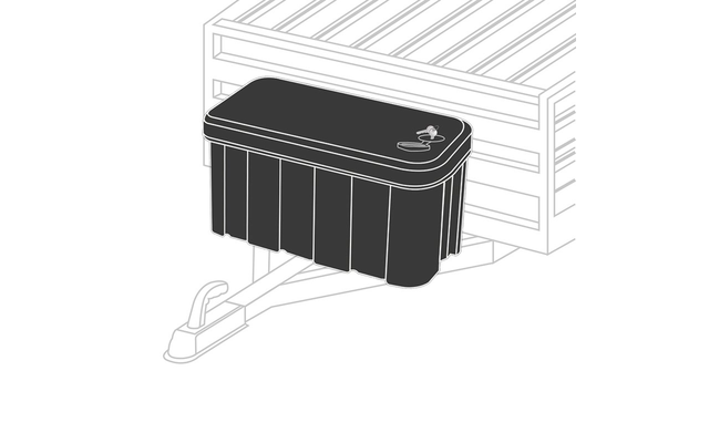 ProPlus drawbar storage box incl. mounting set 565 x 245 x 290 mm