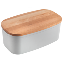 Metaltex Bready bread bin with 2-in-1 lid / bread cutting board