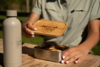 Camplife Edelstahldose mit Bambusdeckel und Gummiband 800 ml