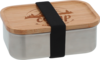 Camplife Edelstahldose mit Bambusdeckel und Gummiband 800 ml