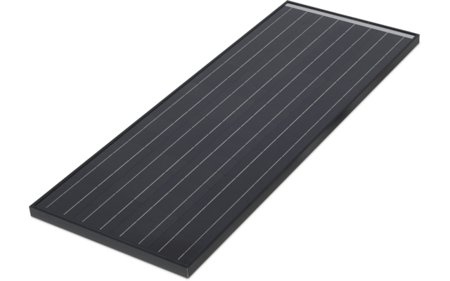 Schwarzes rechteckiges Solarpanel mit dünnen weißen Linien