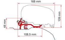 Fiamma awning bracket kit Ducato/Jumper/Boxer Low Profile ≥ 2006 (F80)
