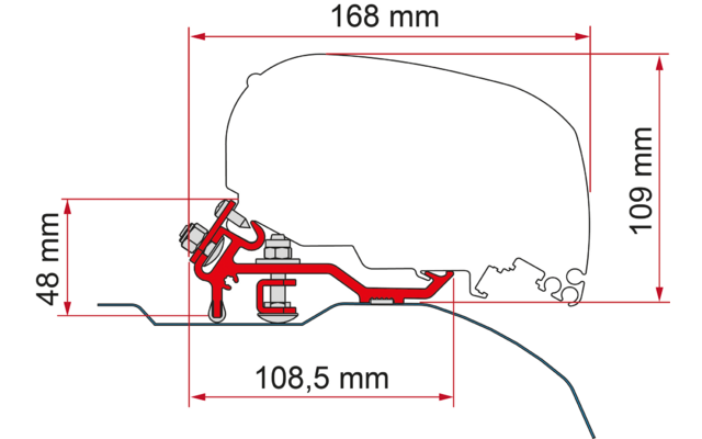 Kit de soporte de toldo Fiamma Ducato/Jumper/Boxer Low Profile >06 (F80)