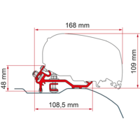 Fiamma awning bracket kit Ducato/Jumper/Boxer Low Profile >06 (F80)
