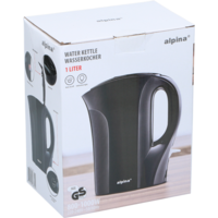 Alpina Wasserkocher 1 Liter 800&ndash;1000 W schwarz