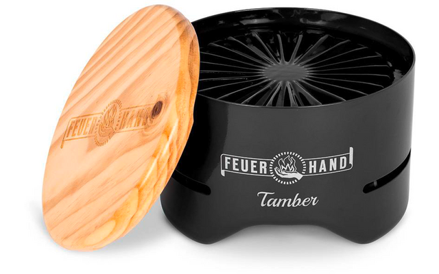 Product afbeelding Feuerhand Tamber Tischgrill Holzkohlegrill mit Deckel und Starterkohle 1