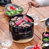 Kleine productafbeelding Feuerhand Tamber Tischgrill Holzkohlegrill mit Deckel und Starterkohle 1