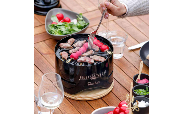 Product afbeelding Feuerhand Tamber Tischgrill Holzkohlegrill mit Deckel und Starterkohle 1
