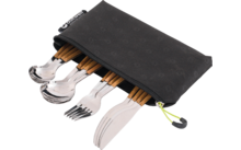 Set di posate Outwell Deluxe 16 pezzi, compresa la borsa con coltello / forchetta / cucchiaio / cucchiaino