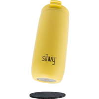 Silwy Magnet Isolierbecher aus Edelstahl mit Metall-Nano-Gel-Pad 475 ml lemon