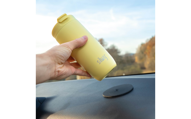 Produktbild Silwy Magnet Isolierbecher aus Edelstahl mit Metall-Nano-Gel-Pad 1