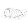 Outwell Stonehill 7 Air Tente tunnel cinq pièces 7 personnes bleue