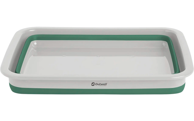 Witte en groene opvouwbare rechthoekige kunststof bak