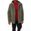 Mann in rotem Pullover und grüner Jacke