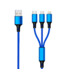 câble de charge 2GO USB 3 en 1 150 cm bleu