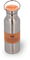 Camplife Edelstahl Isolierflasche mit Bambusdeckel 600 ml